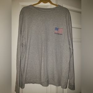 Long-Sleeve American Flag Pocket T-Shirt